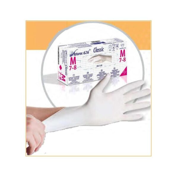 Guantes de látex con polvo xs (100u) naturex 626