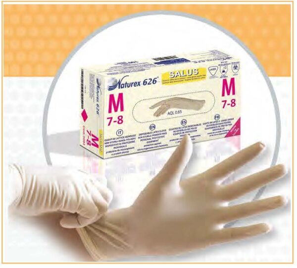 Guantes de látex sin polvo xs (100u) naturex 626