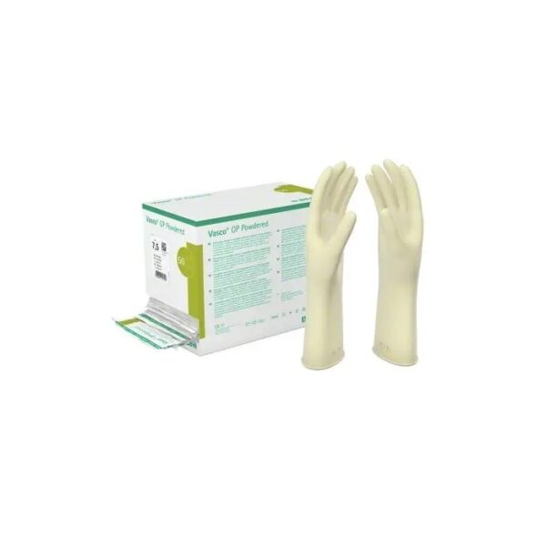 Guante vasco cirugia op con polvo 7.5 (50 pares)