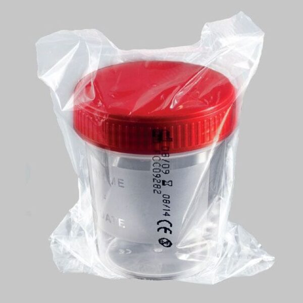 Contenedor orina 120ml embolsado estéril (1u)