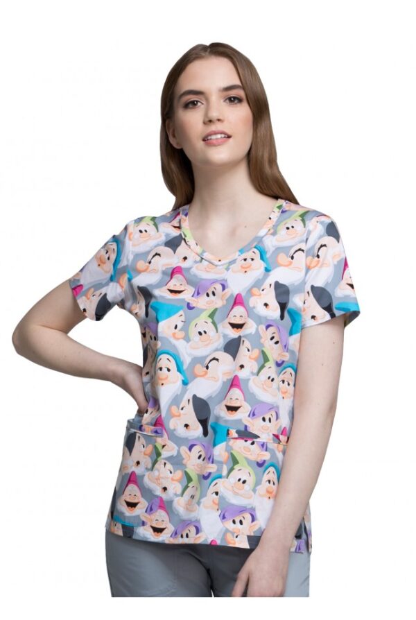 Top femenino estampado disney  balnca nieves
