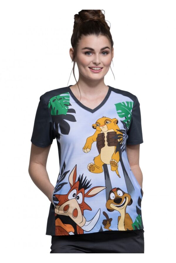 Top femenino estampado disney  rey león cherokee