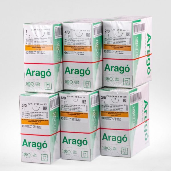 Sutura absorbible poliglecaprona  1, aguja