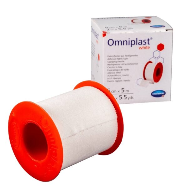 Esparadrapo tela blanco 5cm x 5m (1u) omniplast