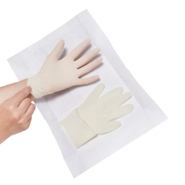 Guantes de latex estériles sin polvo m (50p)