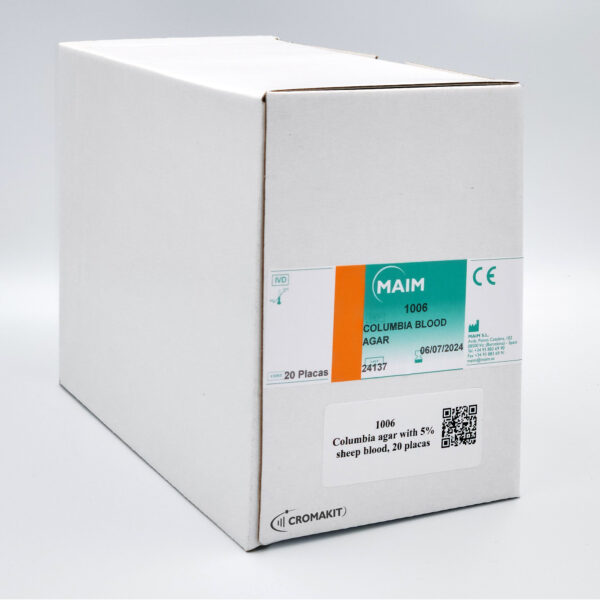 Placas petri columbia agar con 5% sangre de
