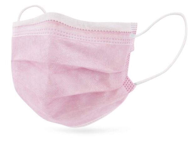 Mascarilla quirúrgica c goma rosa klmed