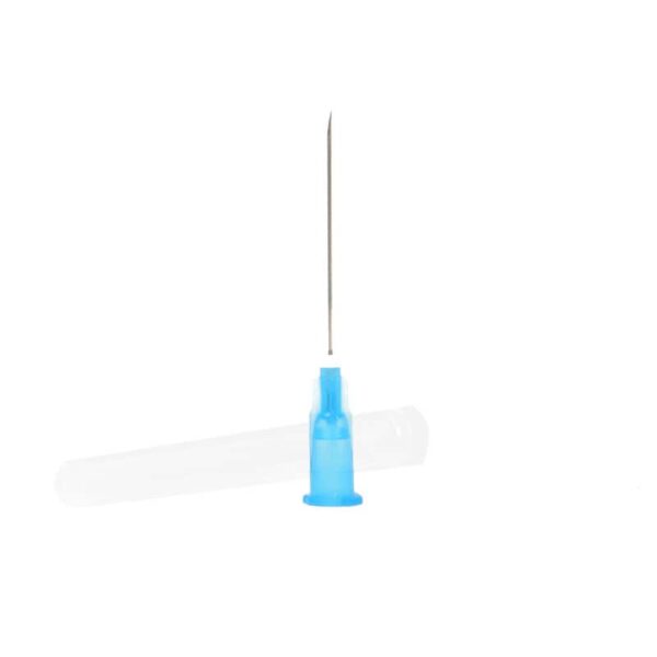 Aguja 23g 0.6x25mm (100u) azul teqler
