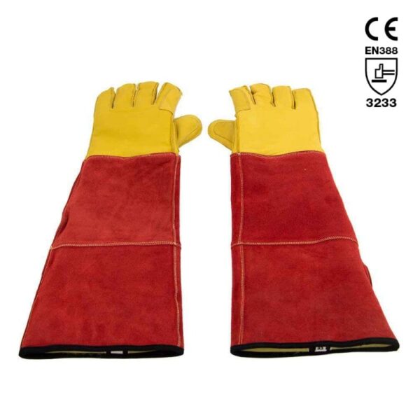 Guantes de proteccion de cuero veterinario para