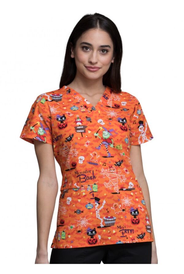 Top femenino estampado cuello en v cherokee