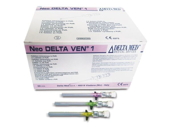 Cateter  con  alas 24g amarillo (50u) deltaven