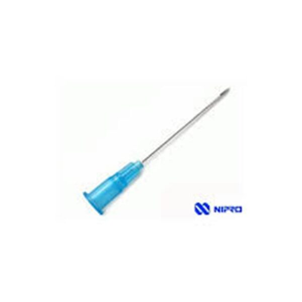 Aguja 23g 0,6 x 25mm (100u) azul nipro